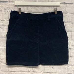 Marie Oliver Navy Blue Corduroy Mini Skirt Size S